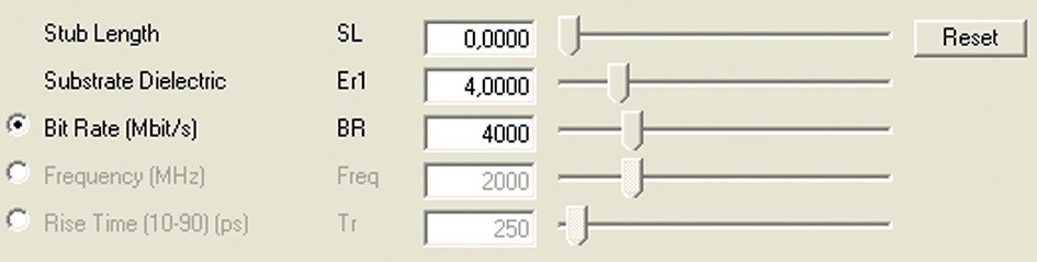 Obr. 2 Nastavení údajů při analýze v programu Si9000